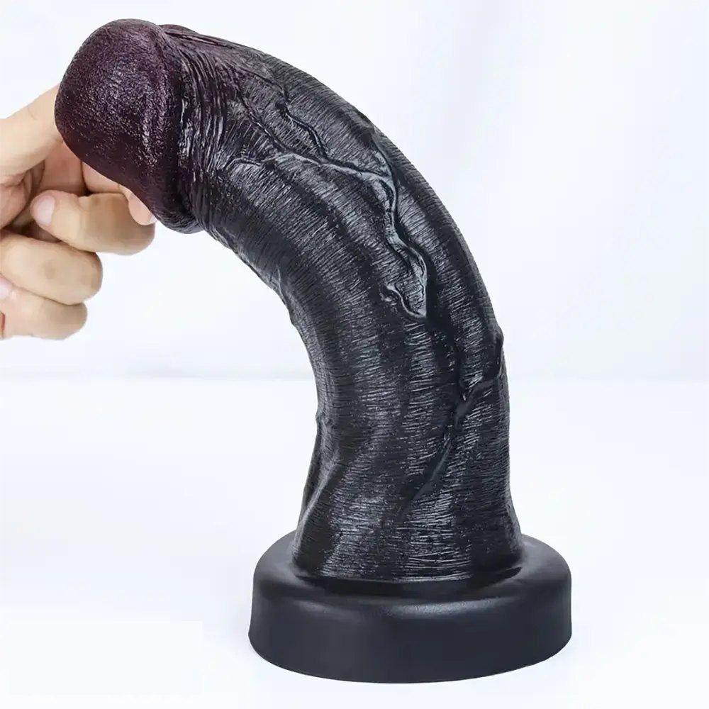Ebony mushroom head realistic dildo, photo 7