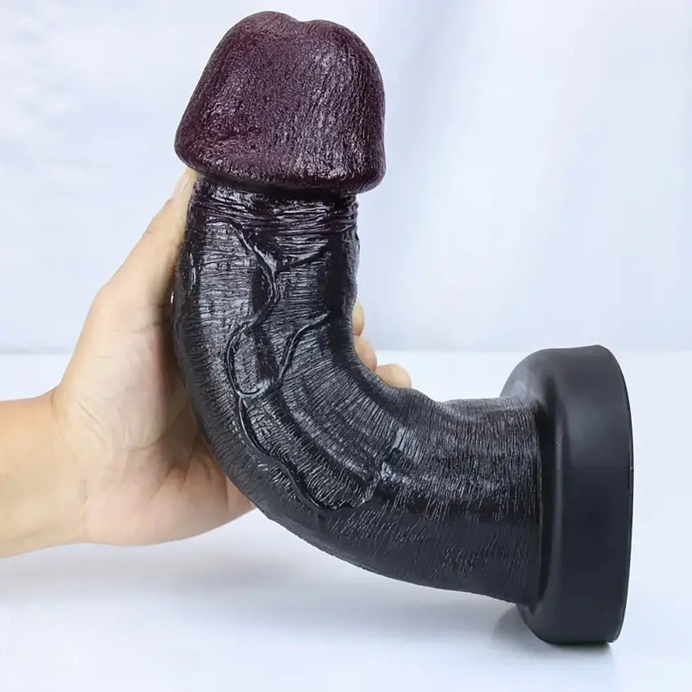 Ebony mushroom head realistic dildo, photo 9