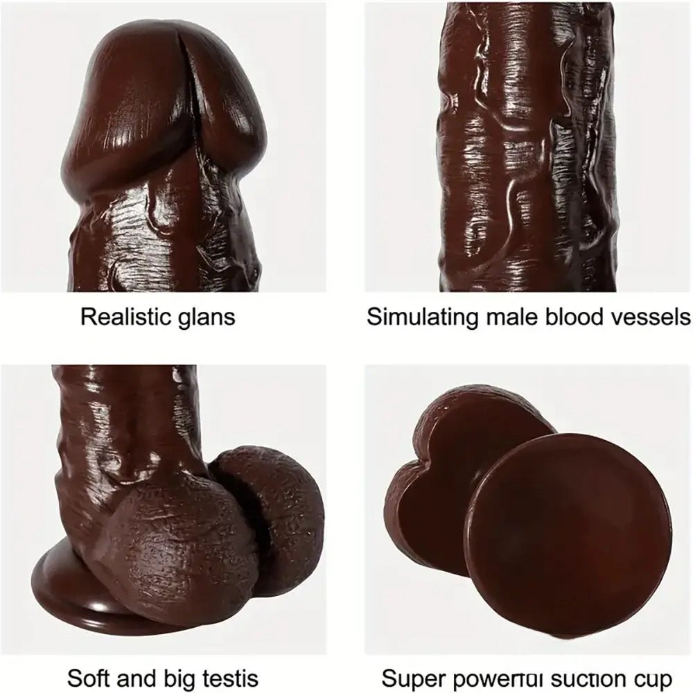 Ebony pvc realistic dildo, photo 2