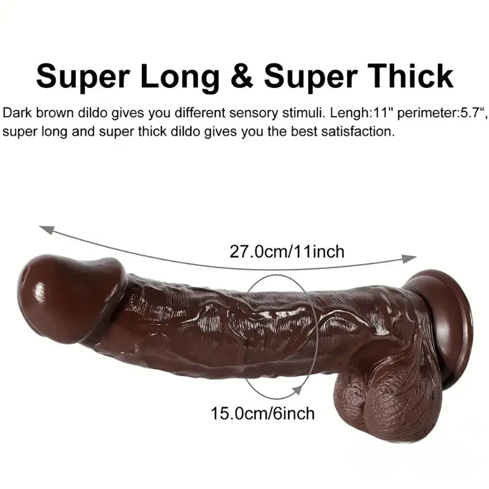 Ebony pvc realistic dildo, photo 3
