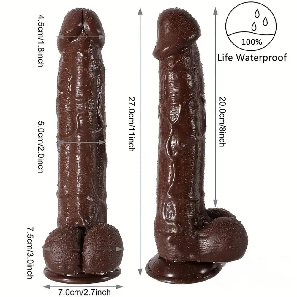 Ebony pvc realistic dildo, photo 5