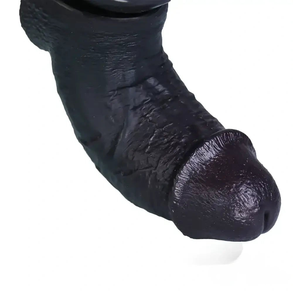 Ebony pvc realistic dildo, photo 3