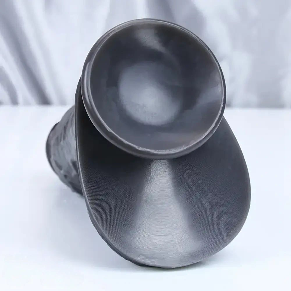 Ebony realistic silicone suction cup dildo, photo 2