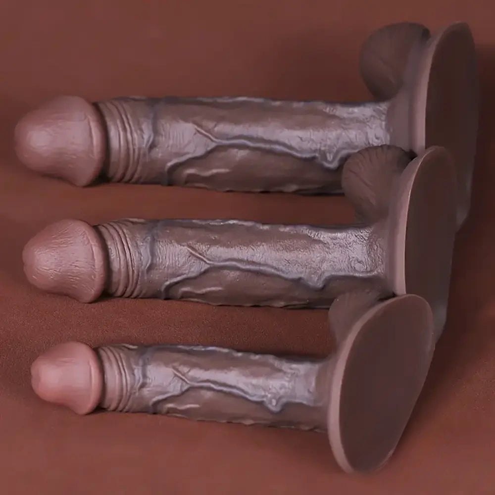 Ebony realistic suction cup dildo, photo 2