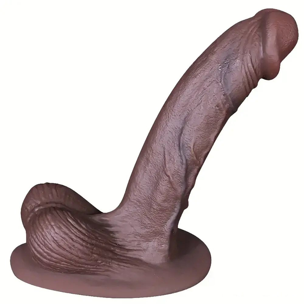 Ebony realistic suction cup dildo, photo 5