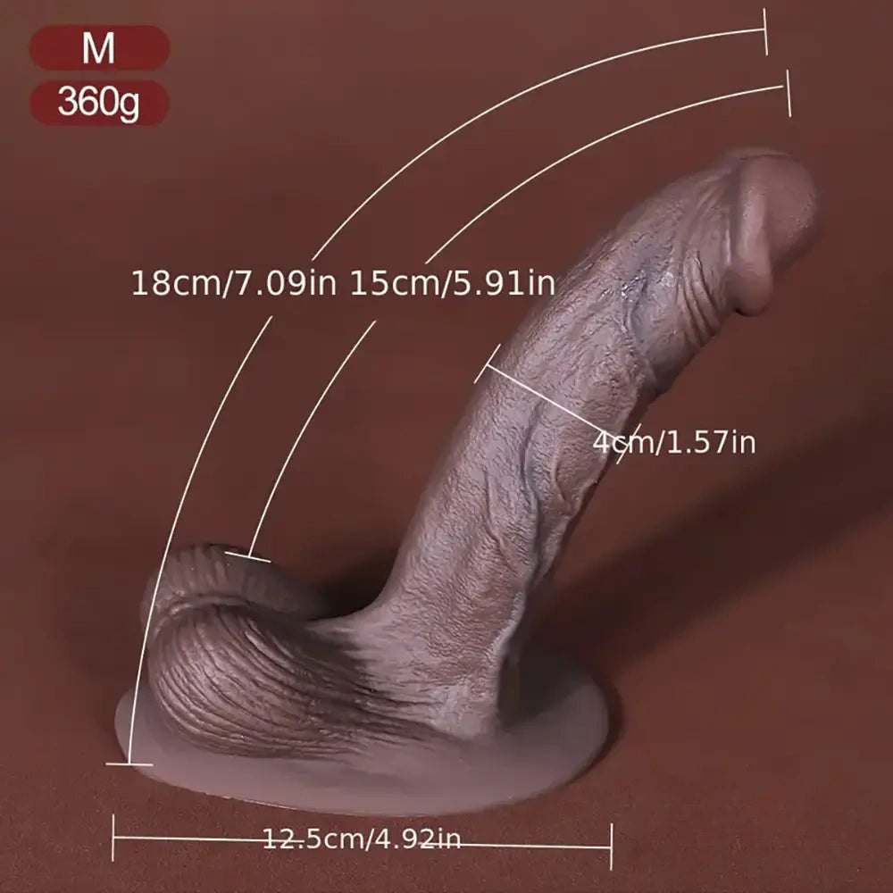 Ebony realistic suction cup dildo, photo 7