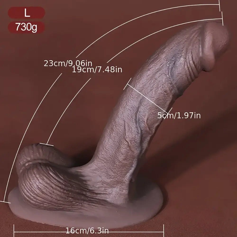 Ebony realistic suction cup dildo, photo 8