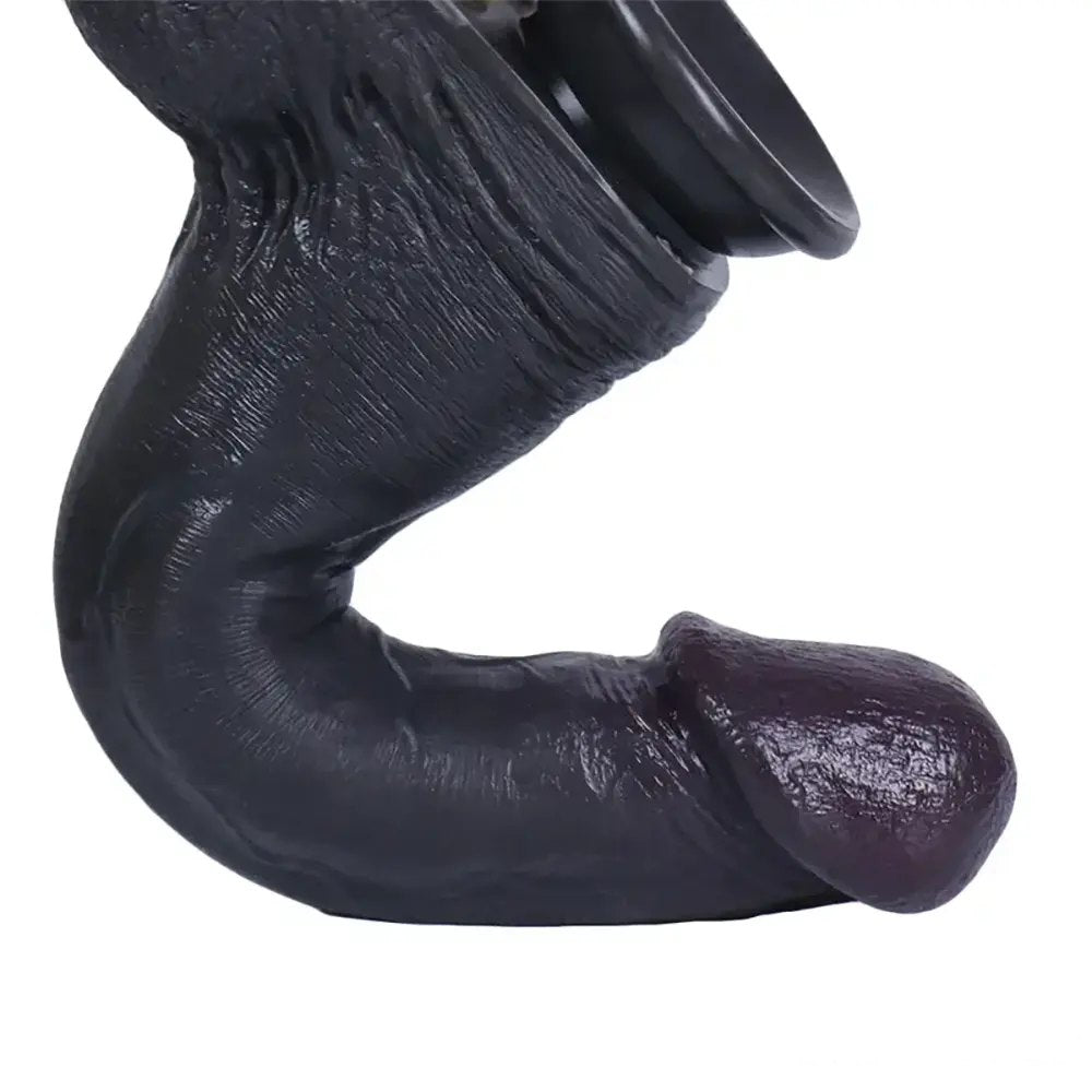 Ebony realistic suction cup dildo, photo 12