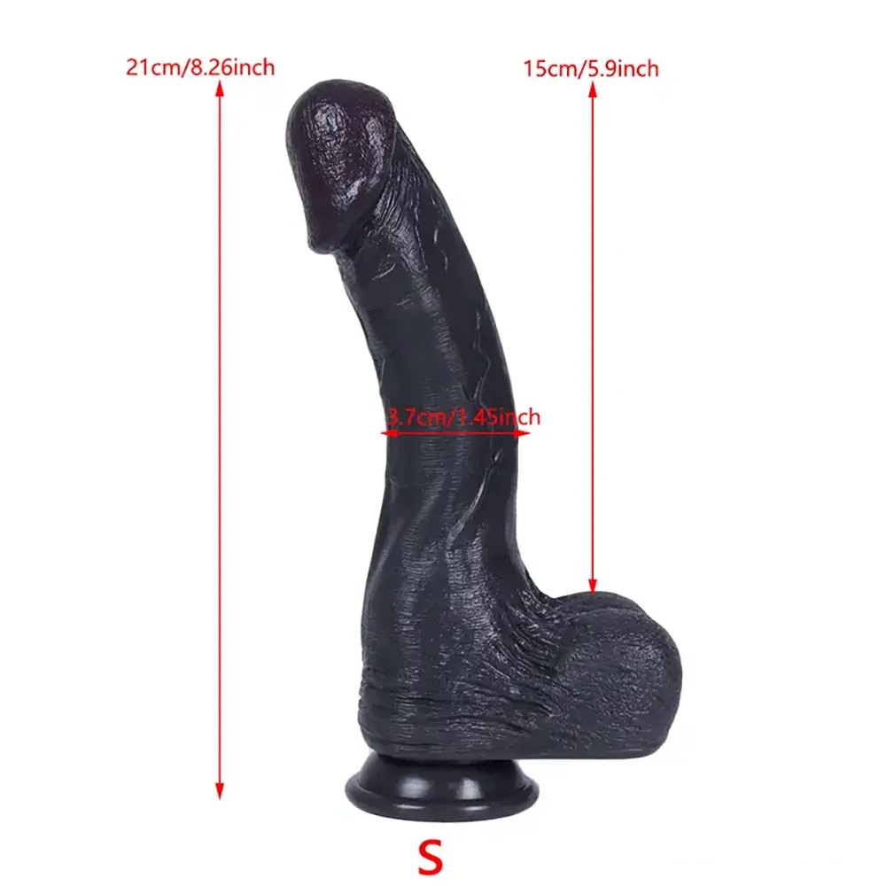 Ebony realistic suction cup dildo, photo 13