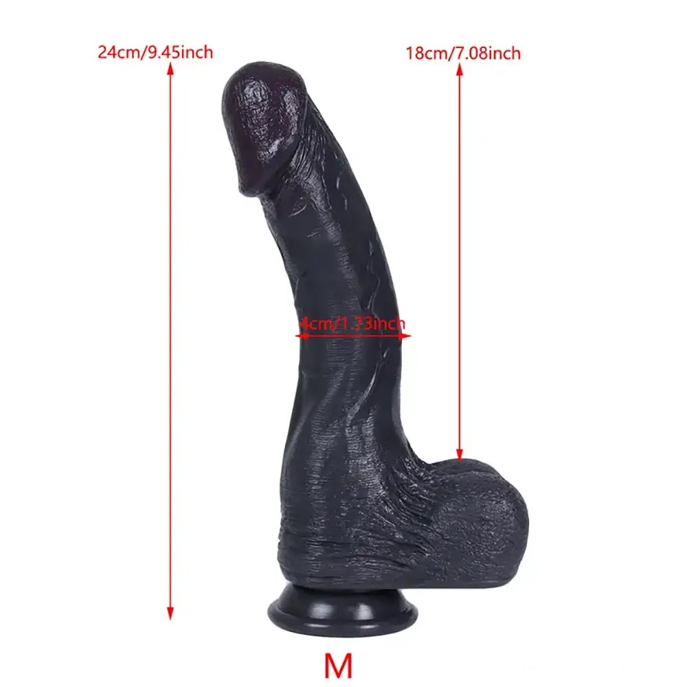 Ebony realistic suction cup dildo, photo 14