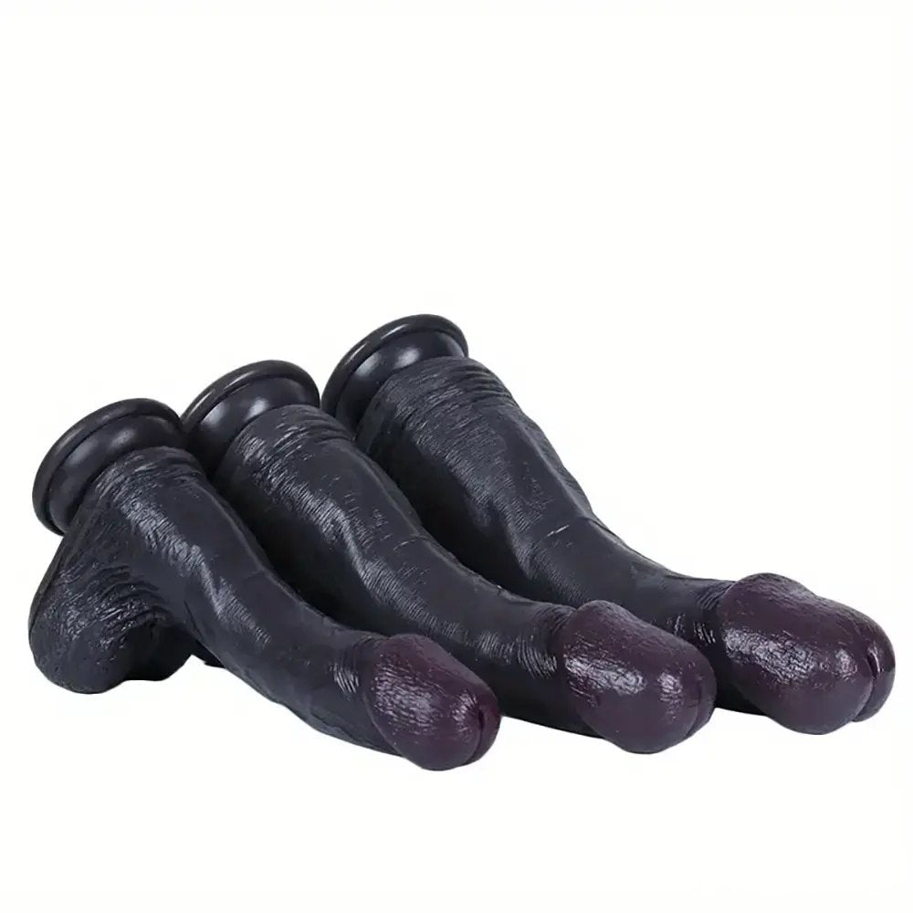 Ebony realistic suction cup dildo, photo 3
