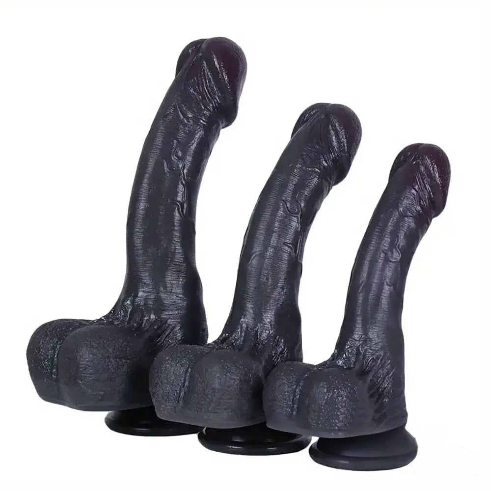 Ebony realistic suction cup dildo, photo 5