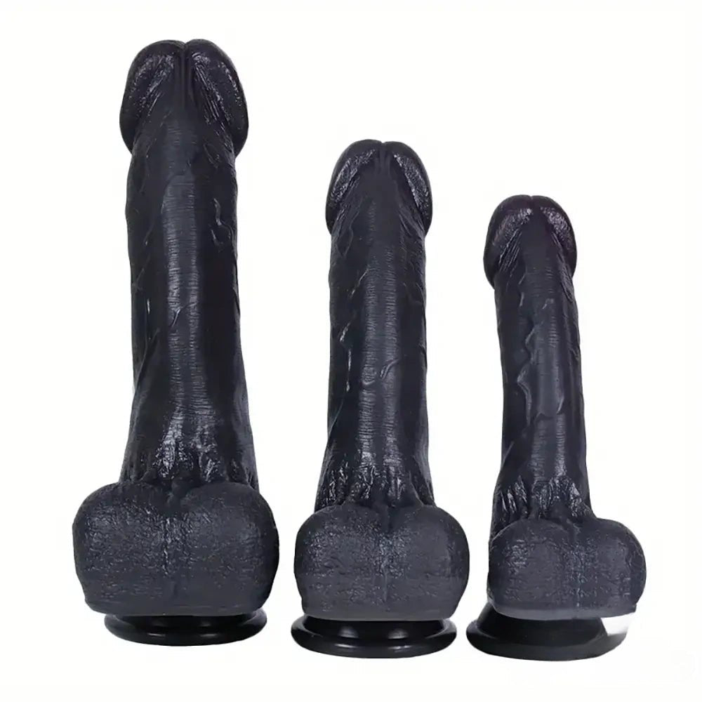 Ebony realistic suction cup dildo, photo 6