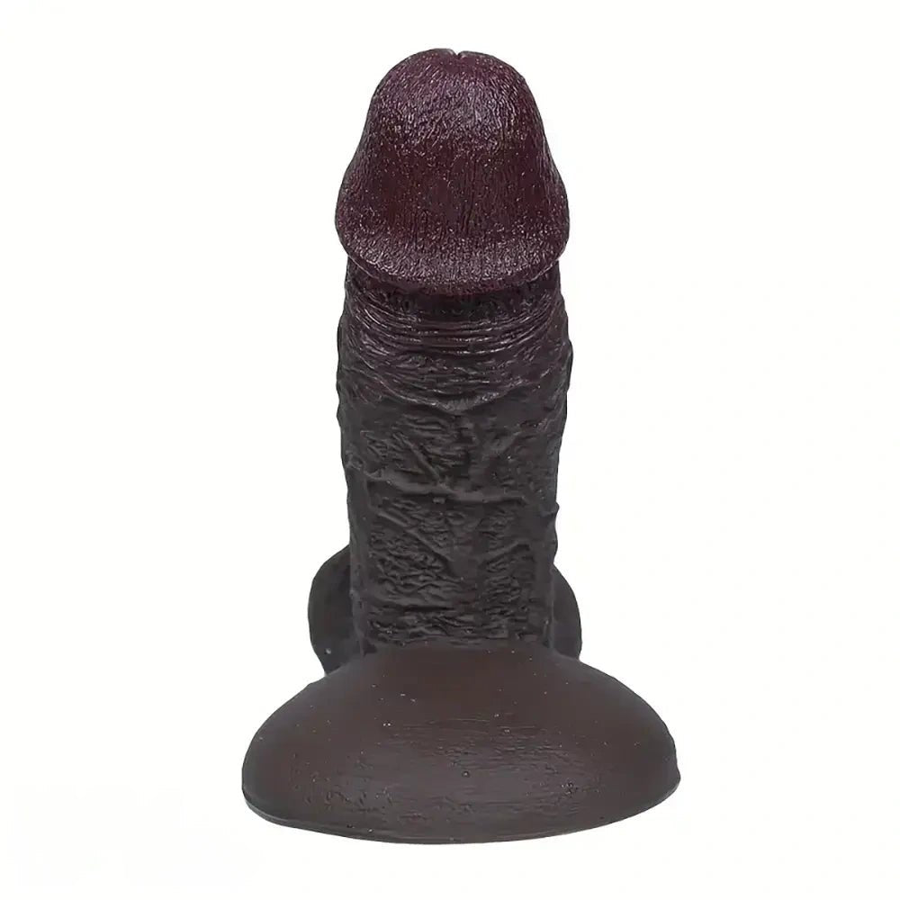 Ebony realistic thick silicone dildo, photo 10