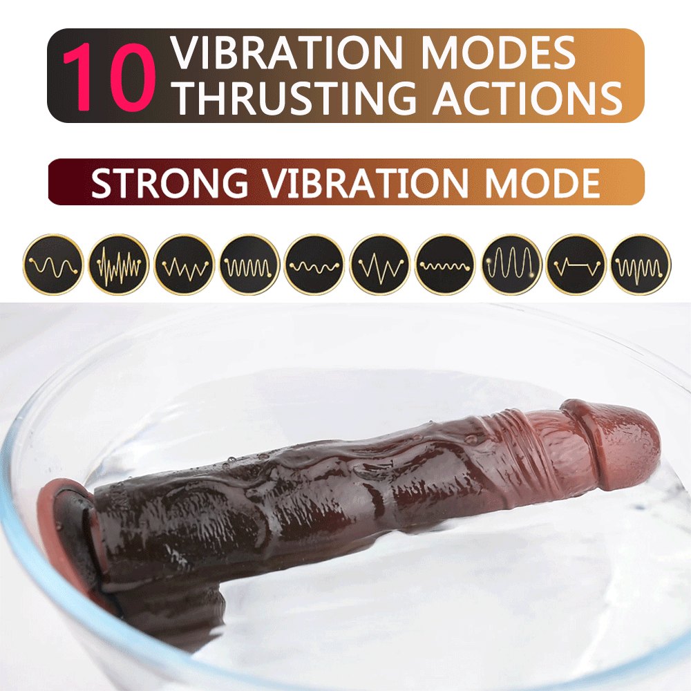 Ebony remote vibrating dildo, photo 5