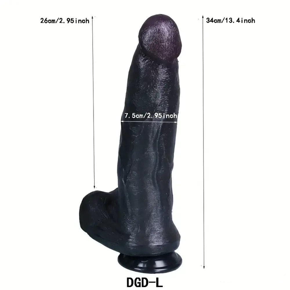 Ebony silicone suction cup dildo, photo 10