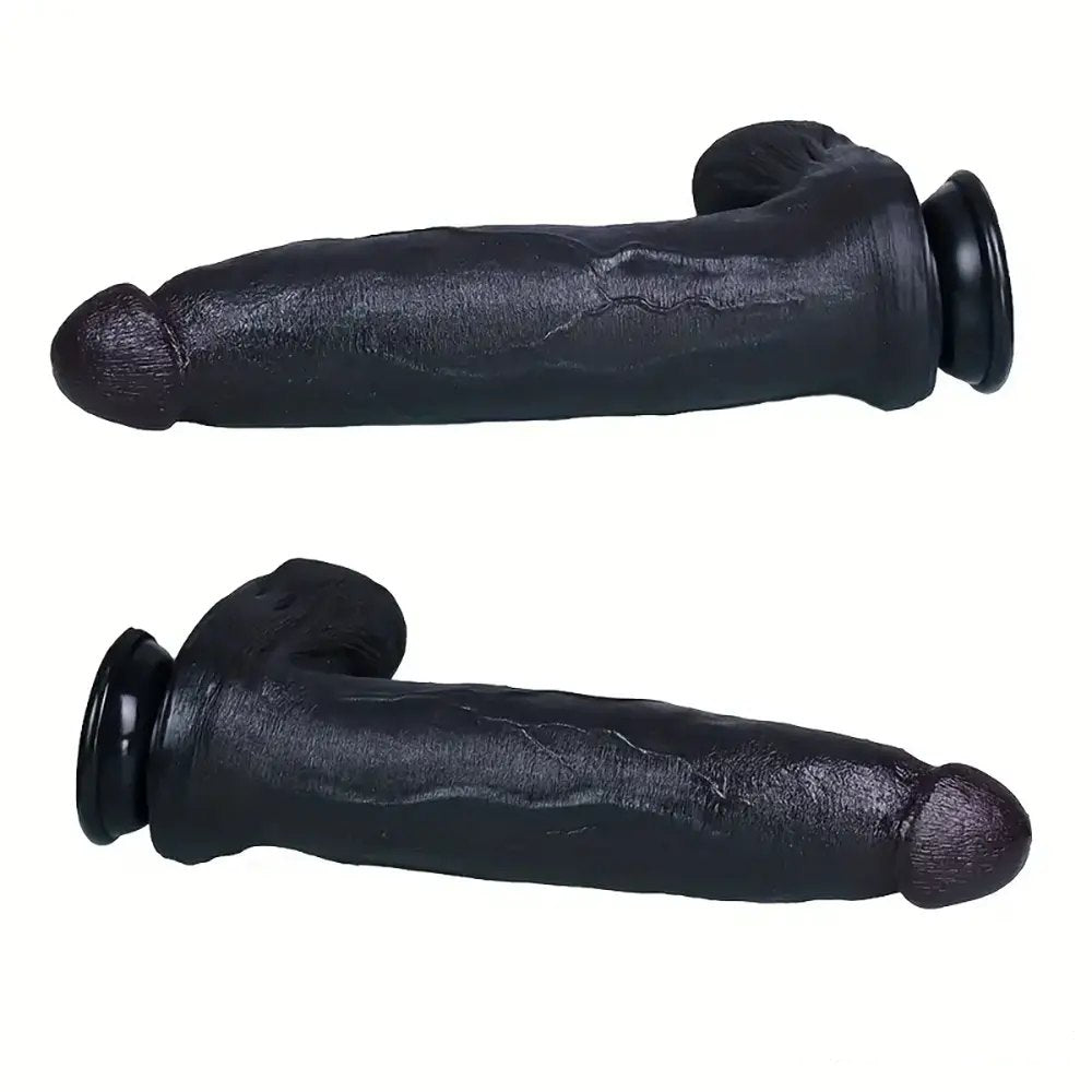 Ebony silicone suction cup dildo, photo 4