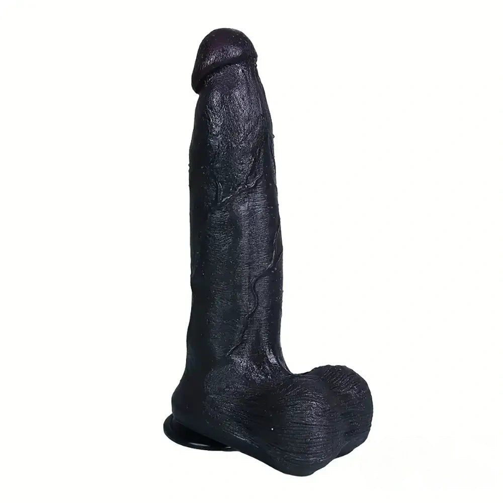 Ebony silicone suction cup dildo, photo 6