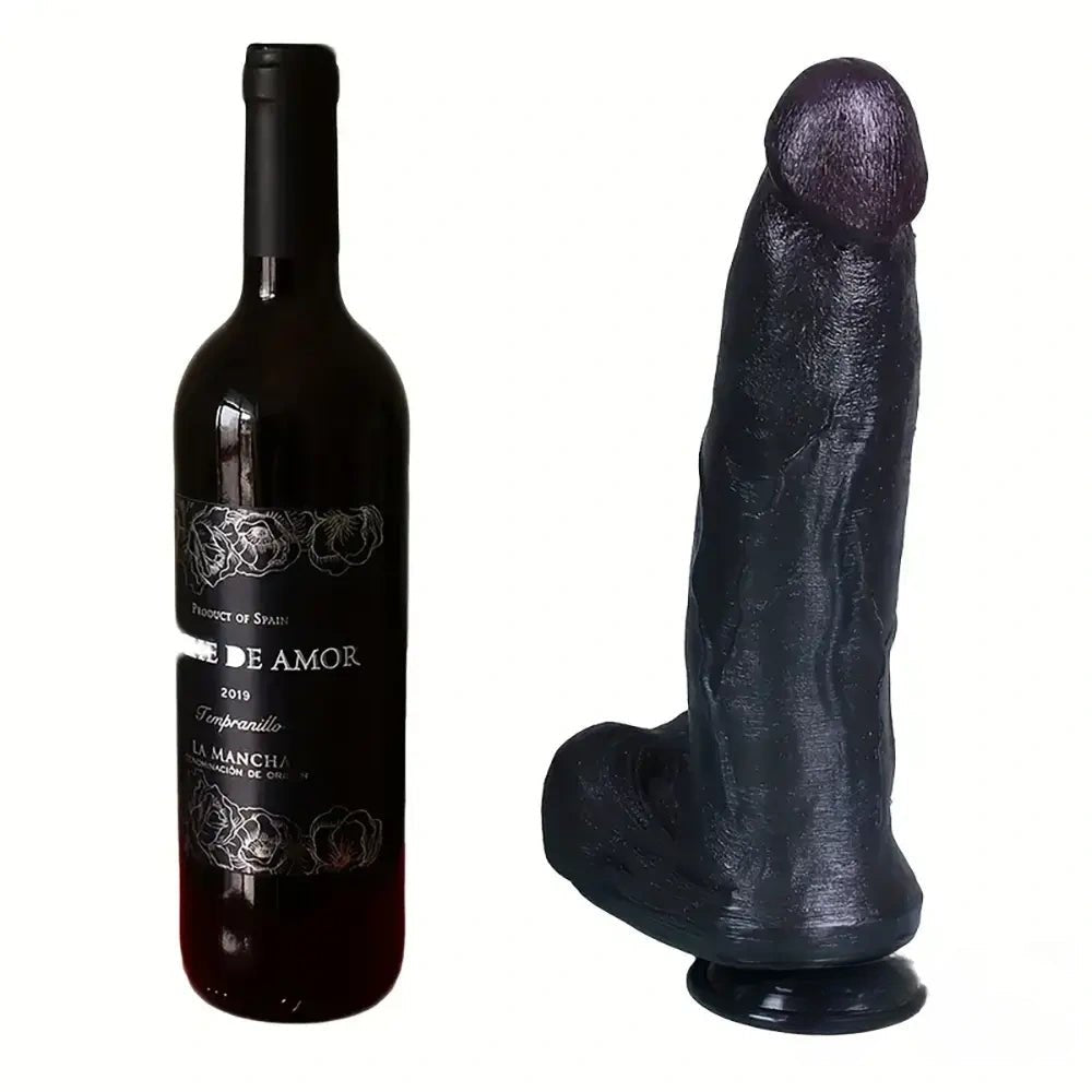 Ebony silicone suction cup dildo, photo 7