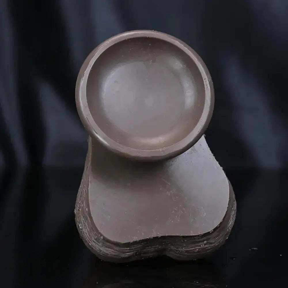 Ebony silicone curved realistic dildo, photo 5
