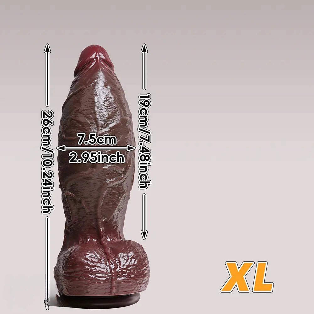Ebony textured silicone dildo, photo 16