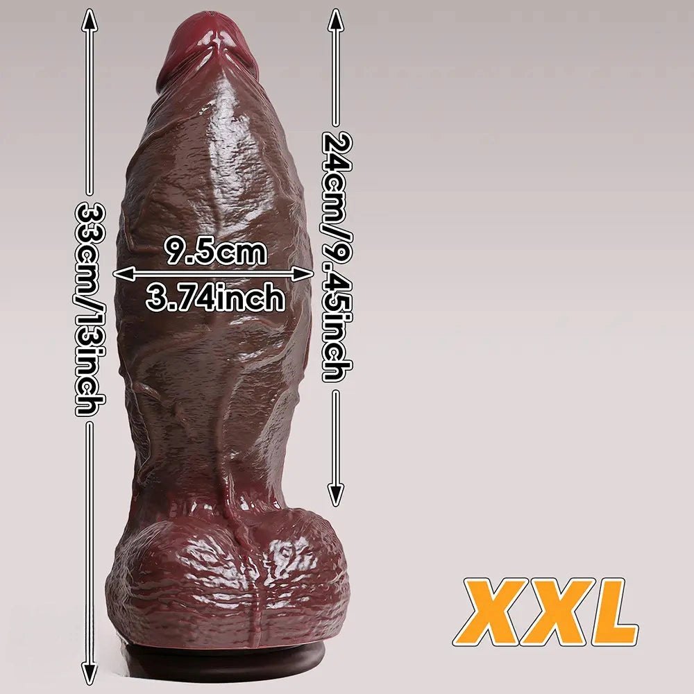 Ebony textured silicone dildo, photo 17