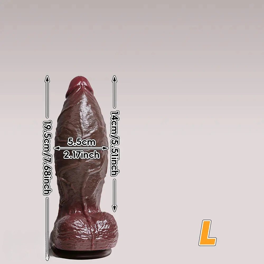 Ebony textured silicone dildo, photo 18