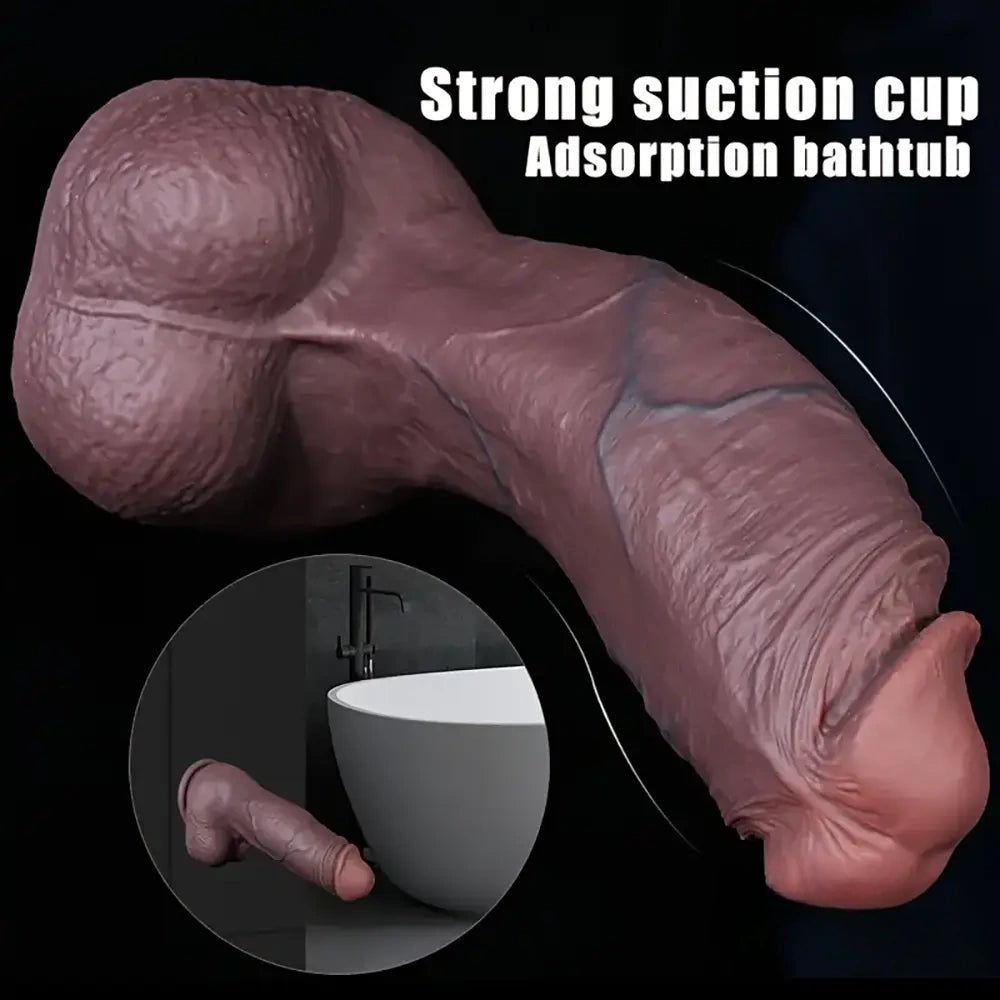 Ebony silicone dildo, photo 2