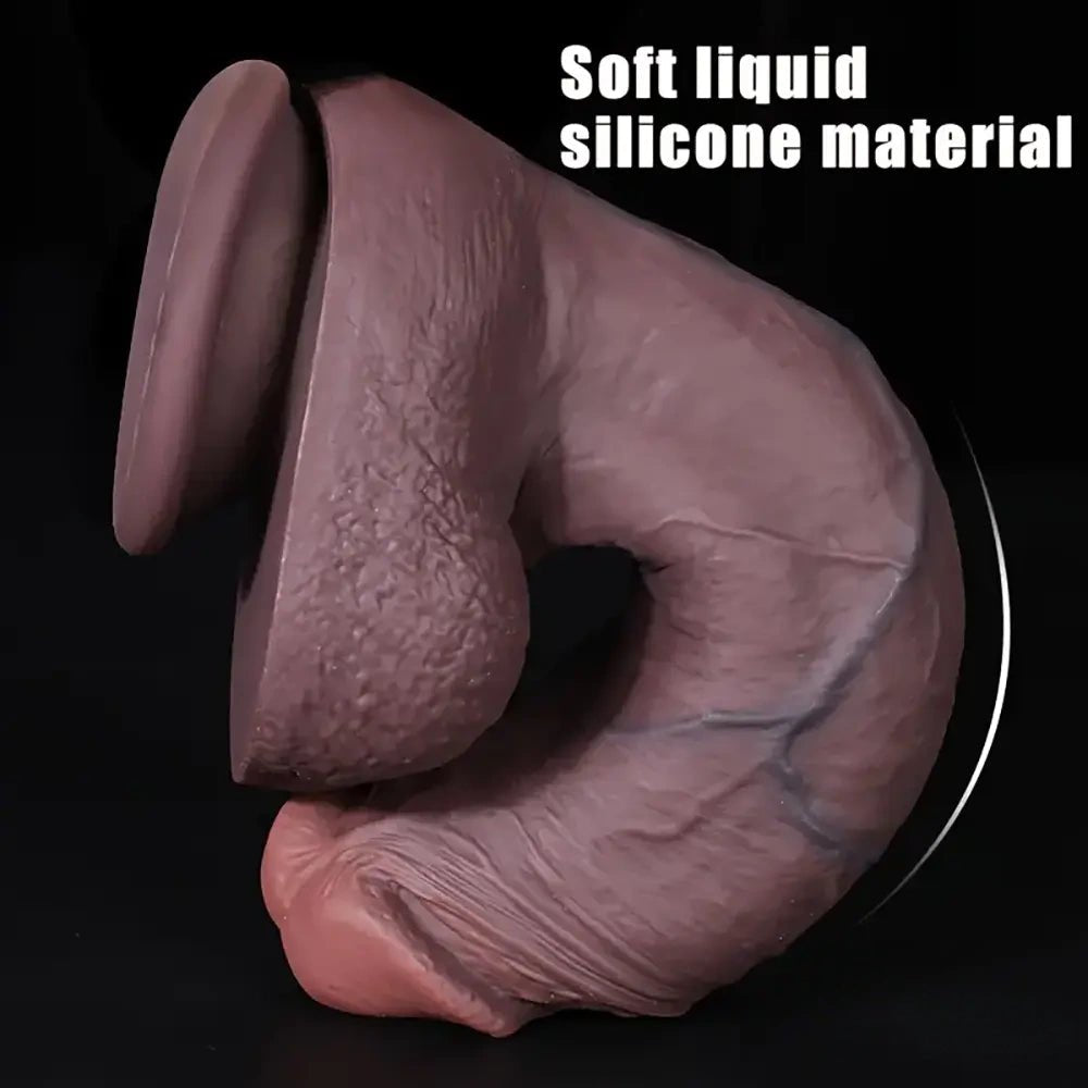 Ebony silicone dildo, photo 4