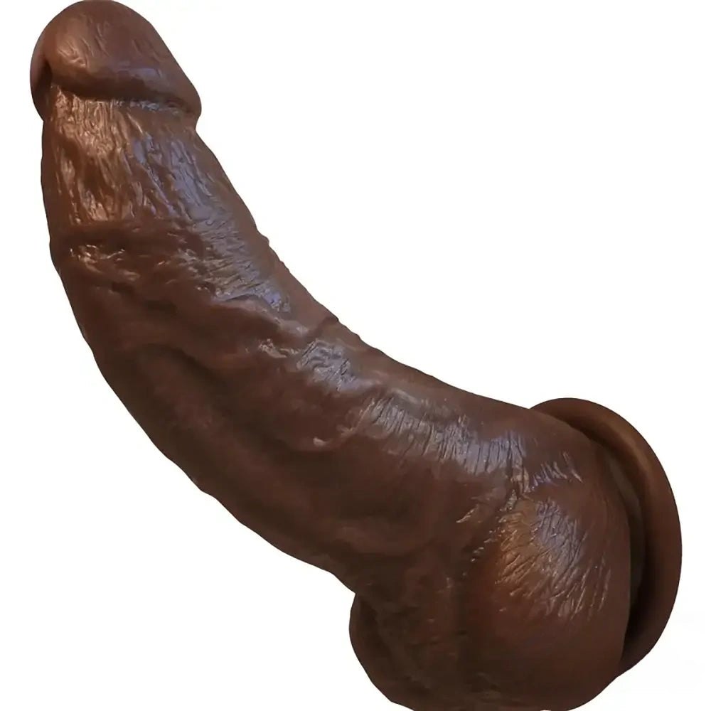 Ebony silicone g-spot dildo, photo 1