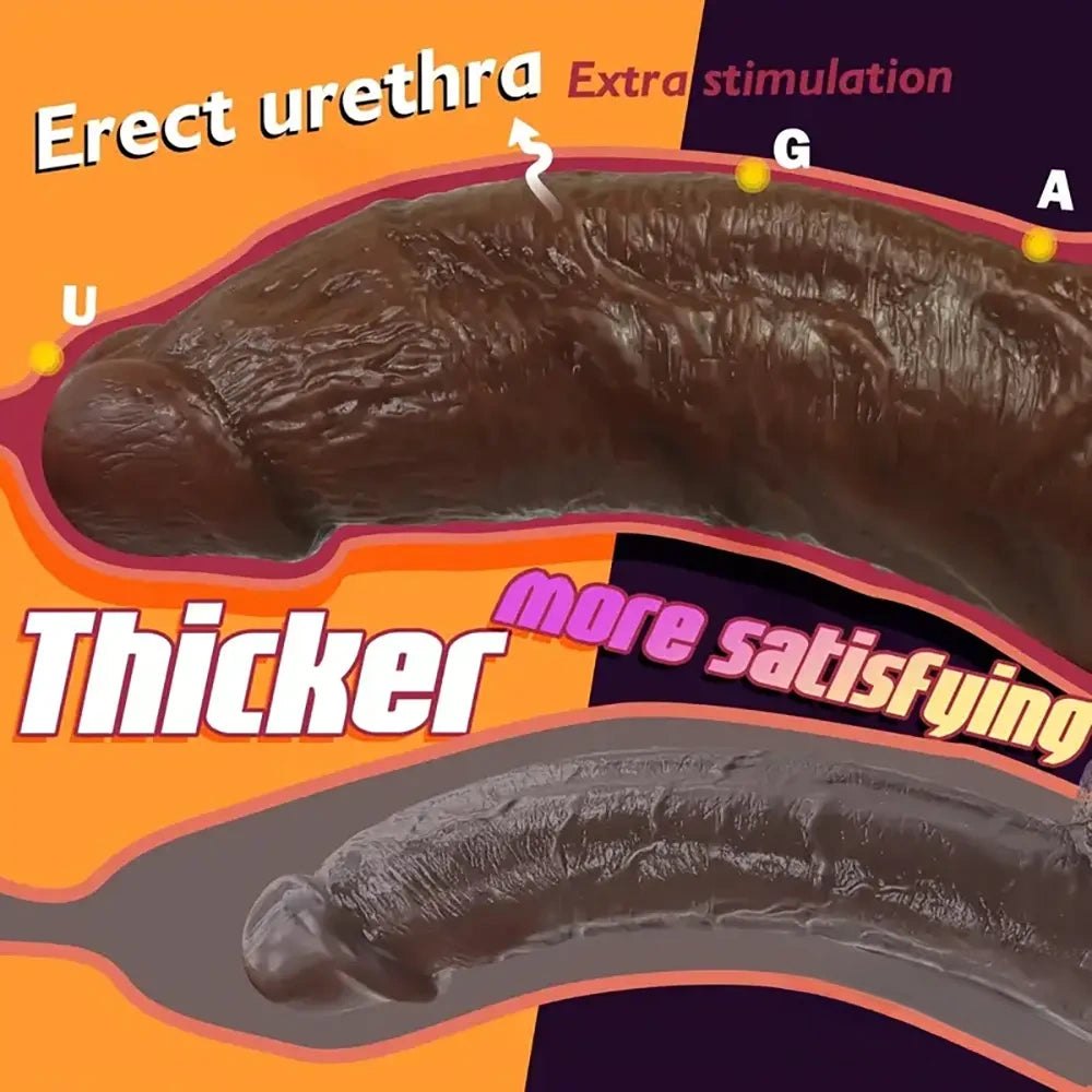 Ebony silicone g-spot dildo, photo 4