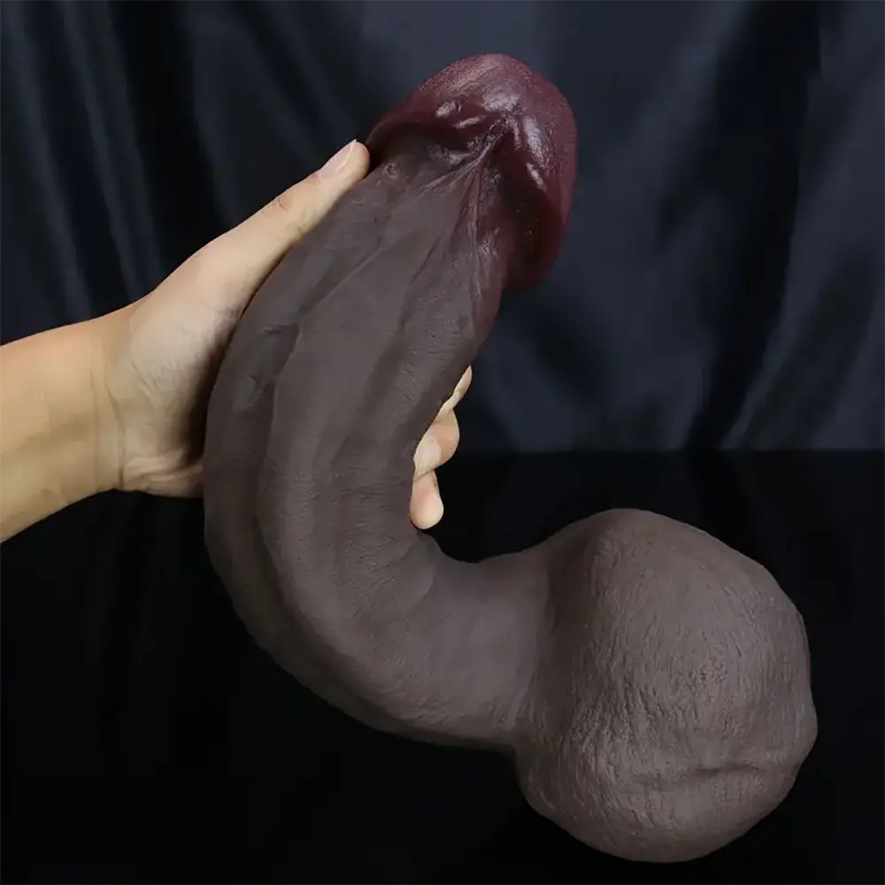 Ebony realistic silicone dildo, photo 6