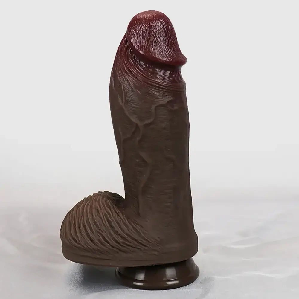 Ebony realistic silicone dildo, photo 1