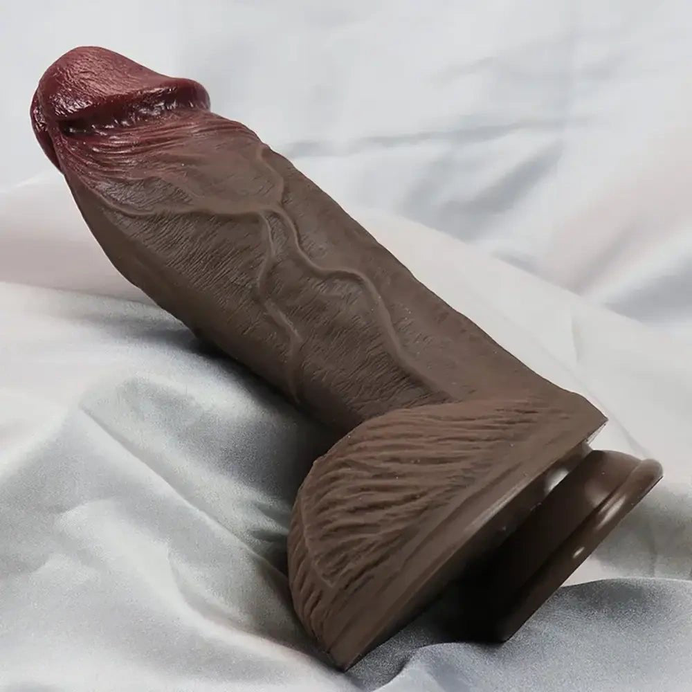 Ebony realistic silicone dildo, photo 10