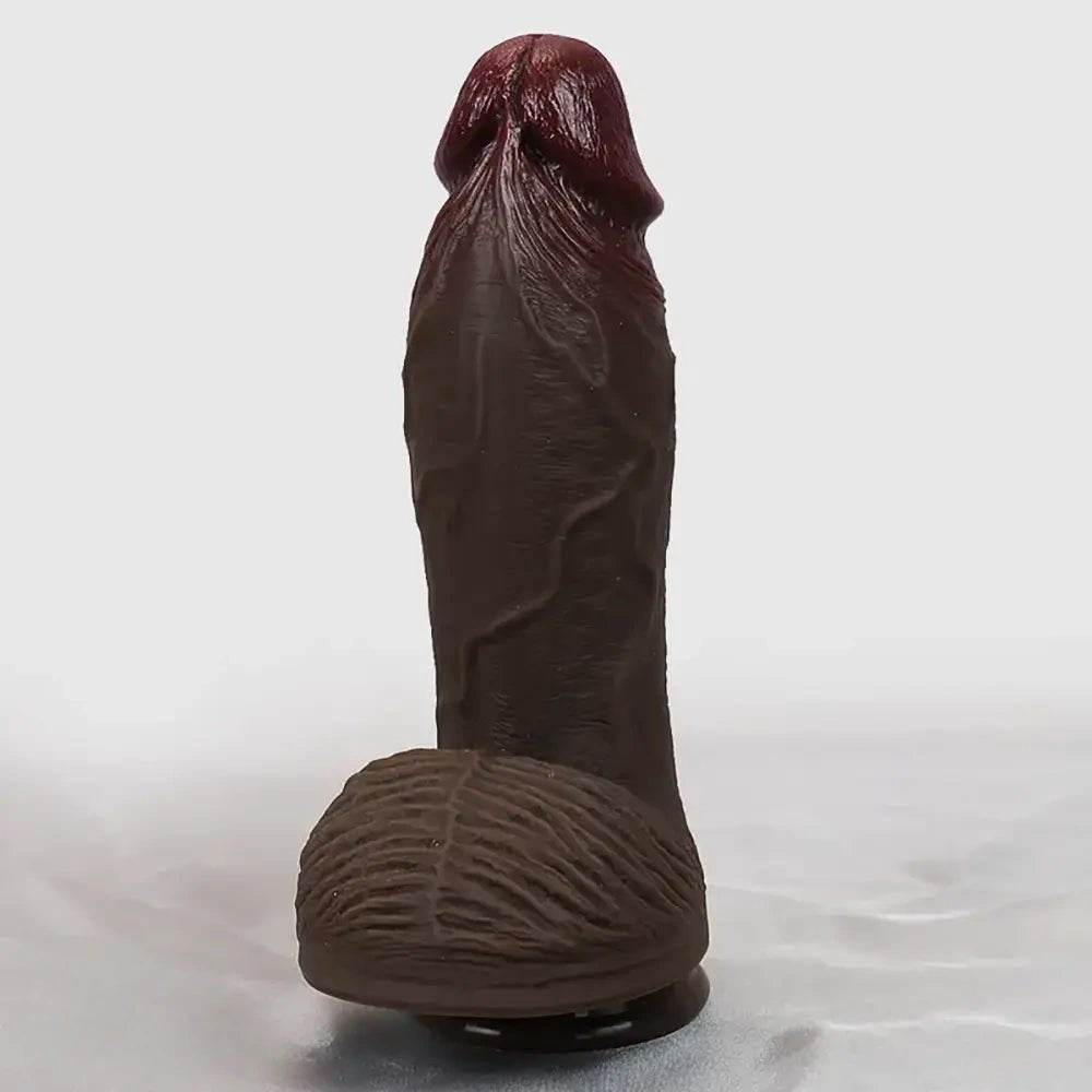 Ebony realistic silicone dildo, photo 2