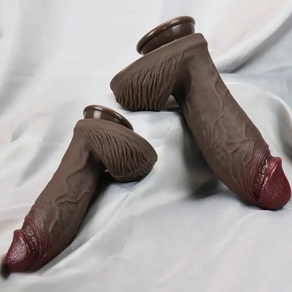 Ebony realistic silicone dildo, photo 3