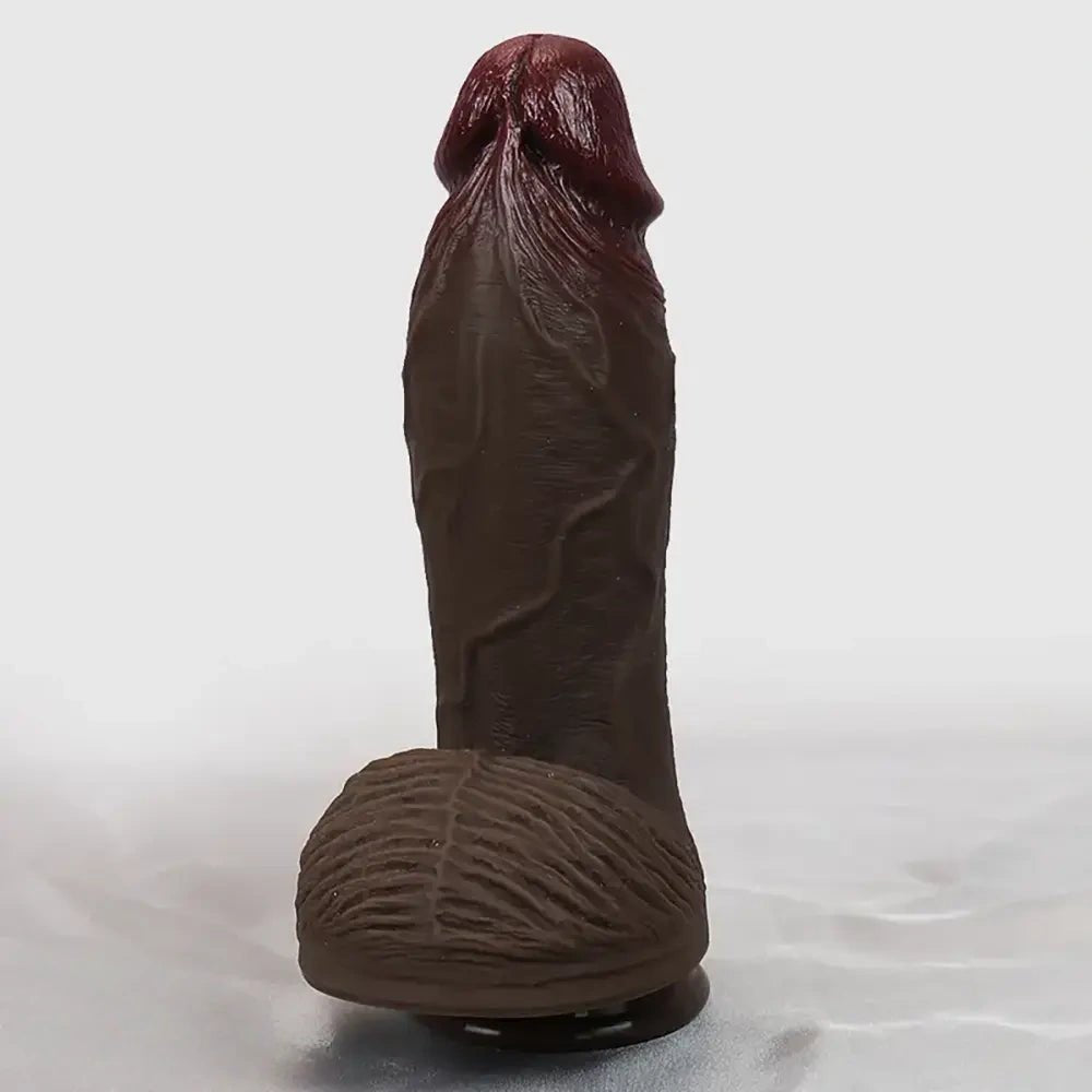 Ebony realistic silicone dildo, photo 4