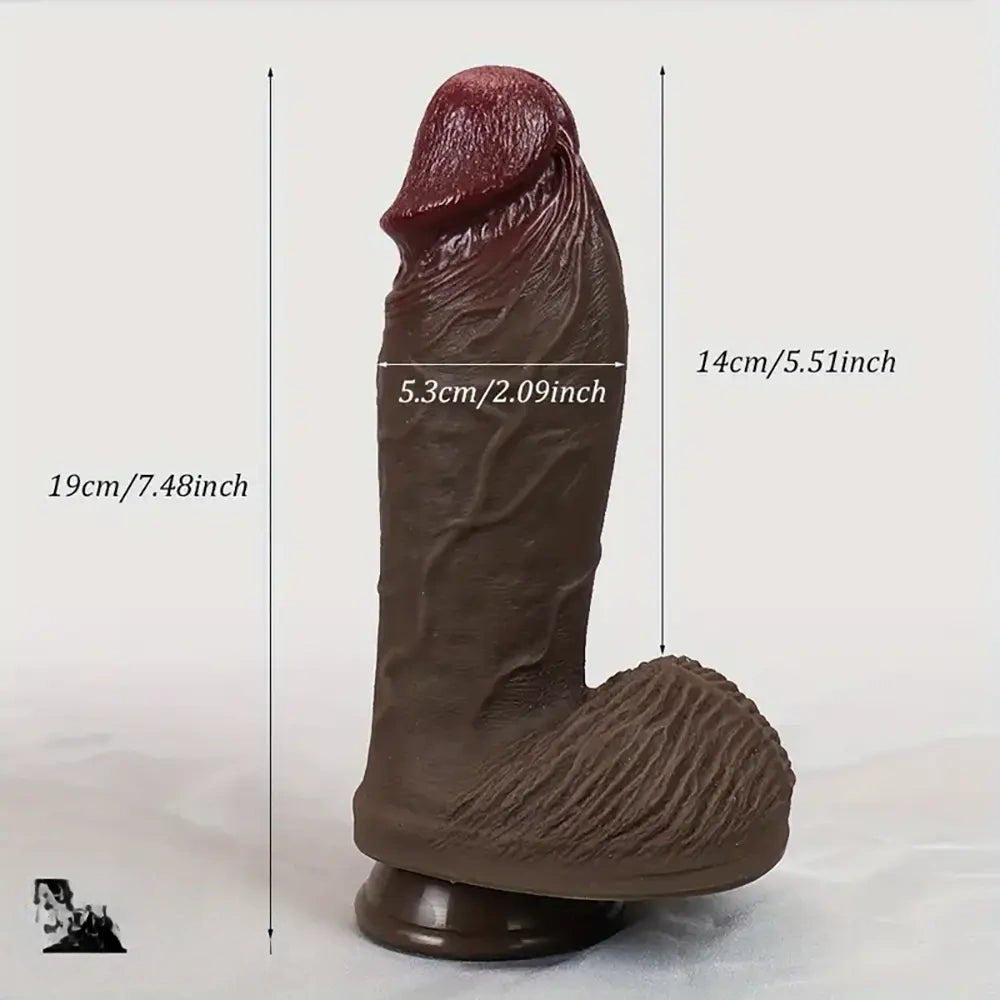 Ebony realistic silicone dildo, photo 7