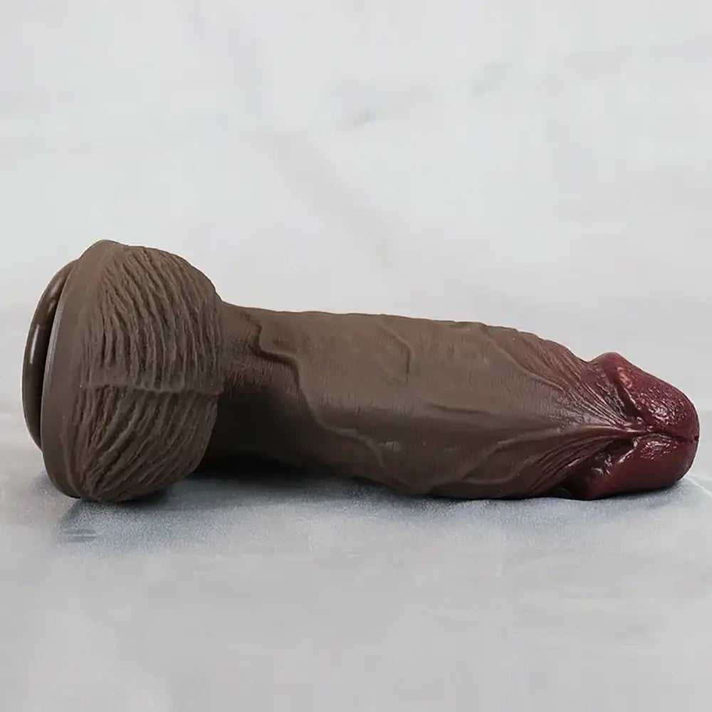 Ebony realistic silicone dildo, photo 9