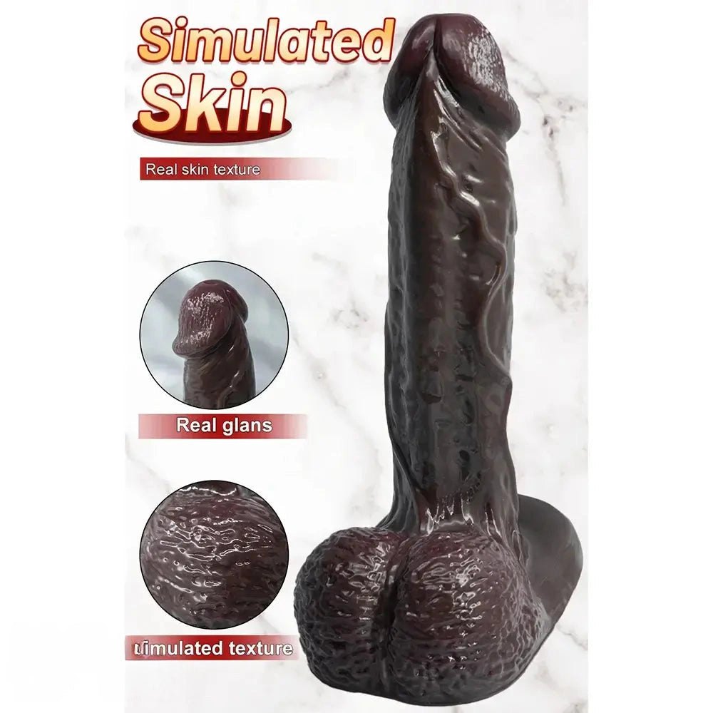 Ebony silicone strap on dildo with harness, photo 5