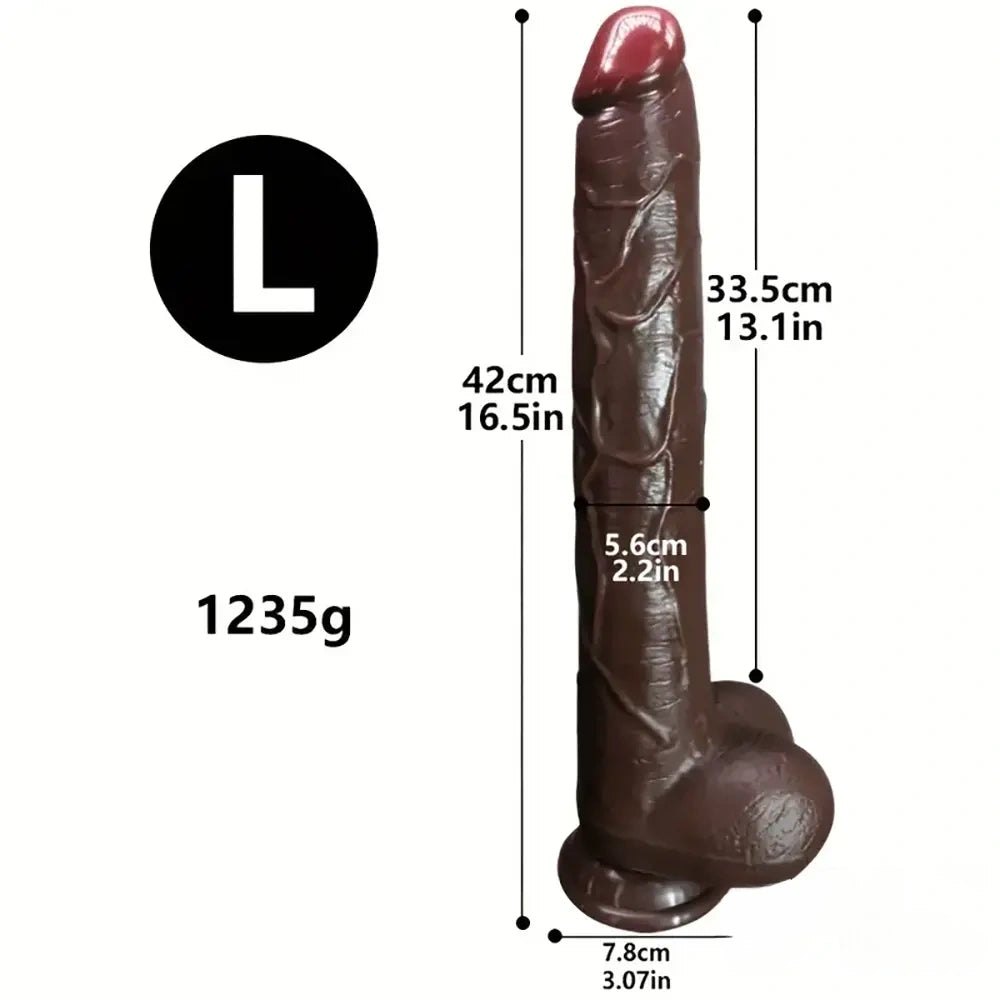 Ebony silicone suction cup dildo, photo 10