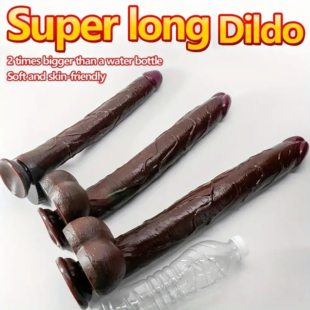 Ebony silicone suction cup dildo, photo 3