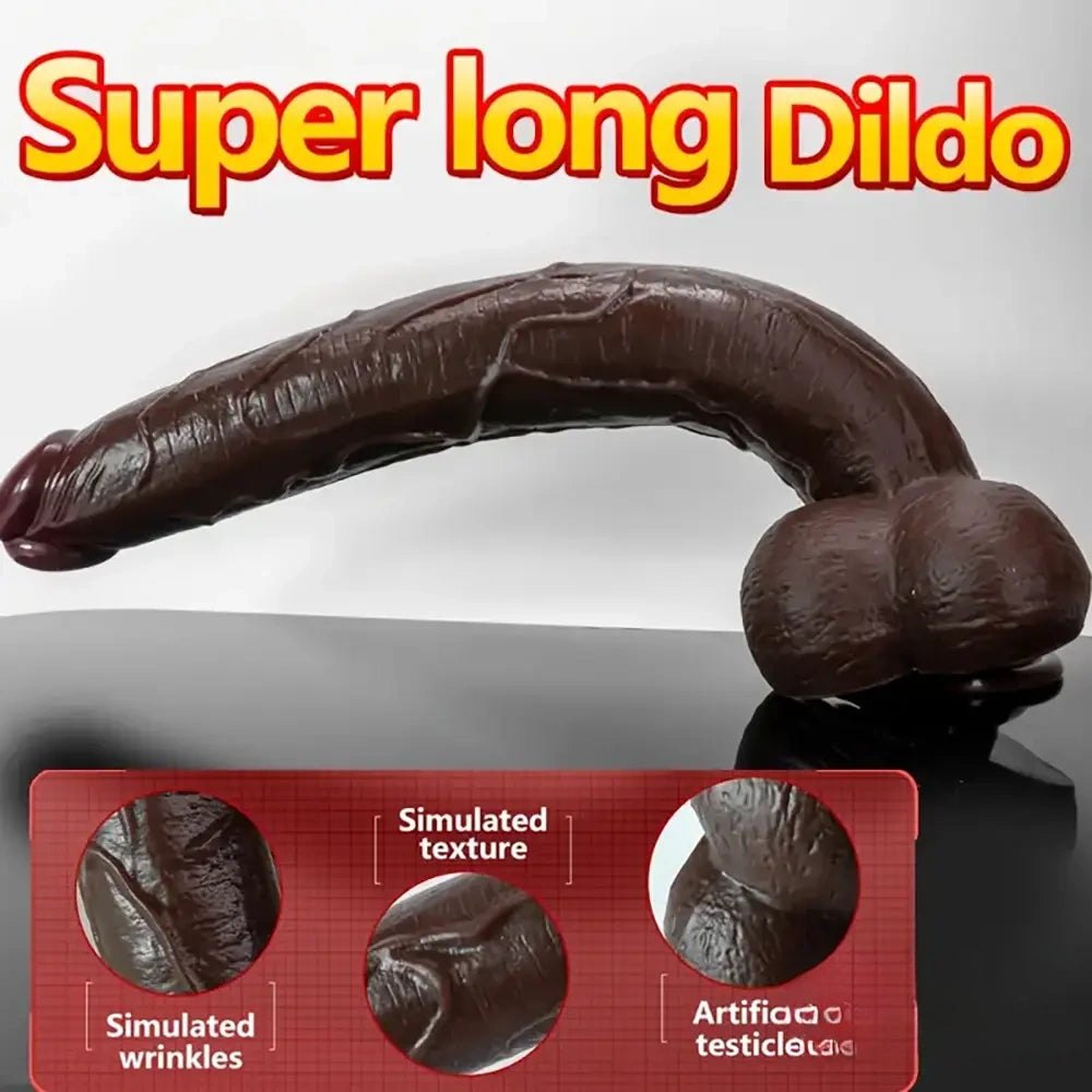 Ebony silicone suction cup dildo, photo 6