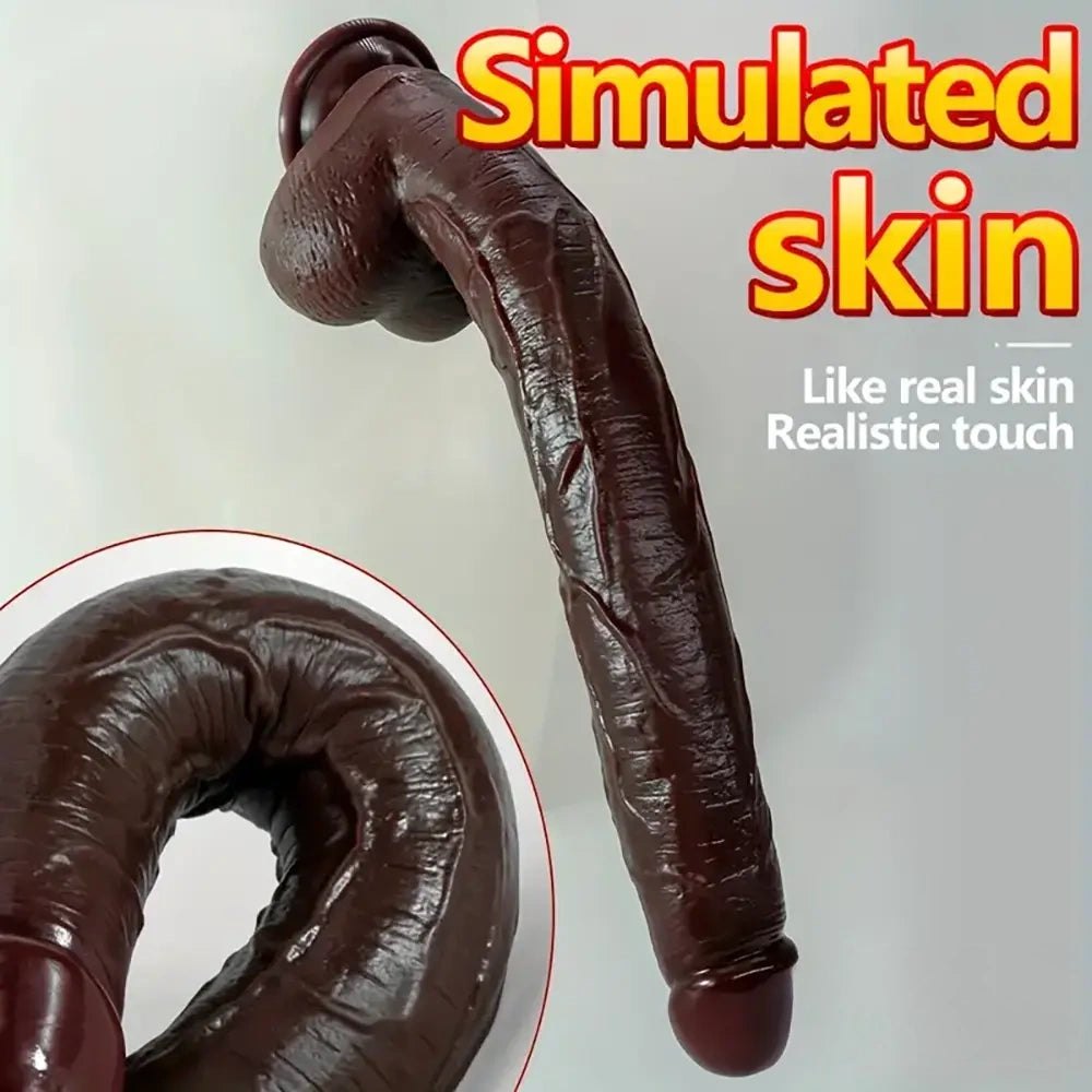 Ebony silicone suction cup dildo, photo 7
