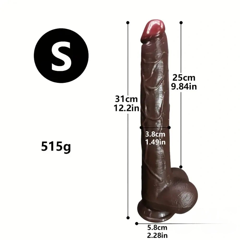 Ebony silicone suction cup dildo, photo 8