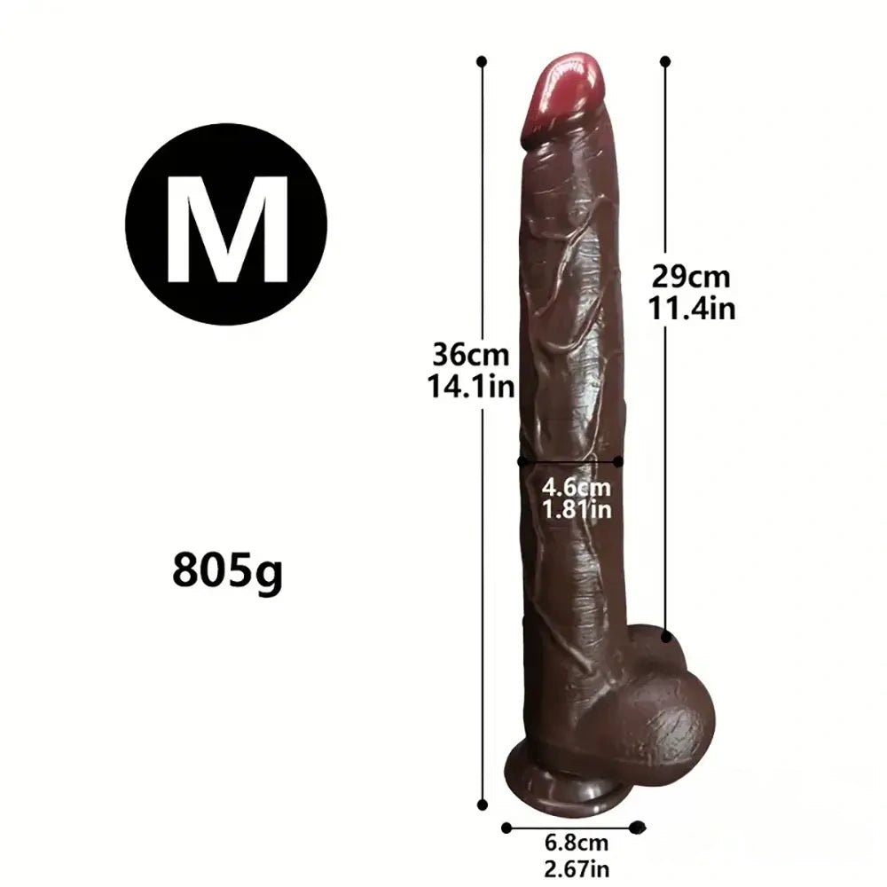 Ebony silicone suction cup dildo, photo 9