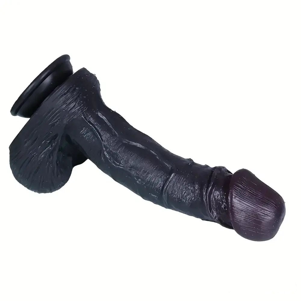 Ebony silicone suction cup dildo, photo 5