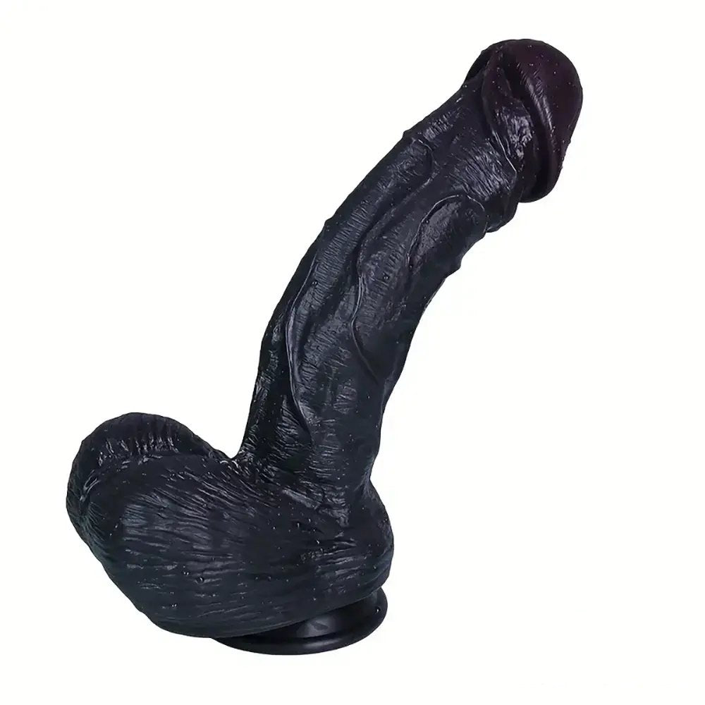 Ebony silicone suction cup dildo, photo 6