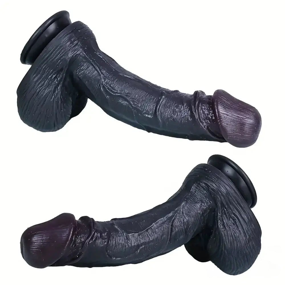 Ebony silicone suction cup dildo, photo 8