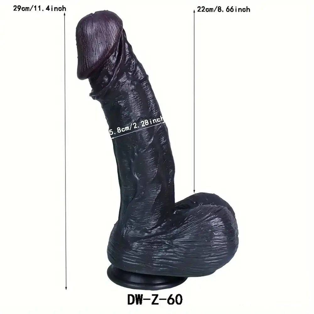 Ebony silicone suction cup dildo, photo 9